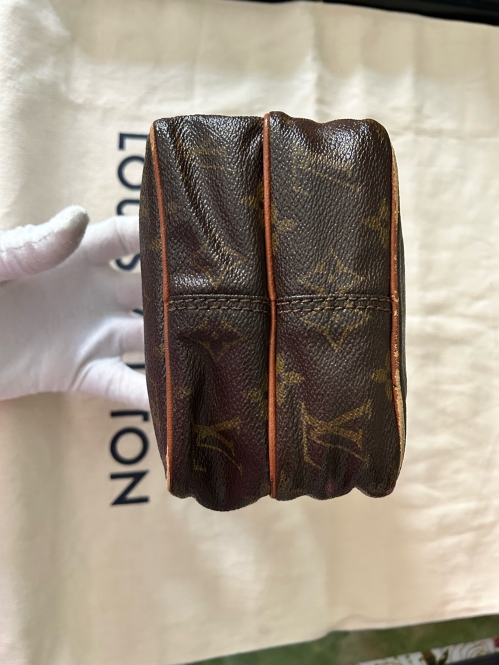 Louis Vuitton Monogram Double Zip Pouch Utility Bag Vintage - Picture 4 of 11
